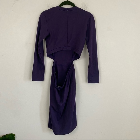 AMANDA UPRICHARD Minka Cut Out Dress in plum - Picture 5 of 6